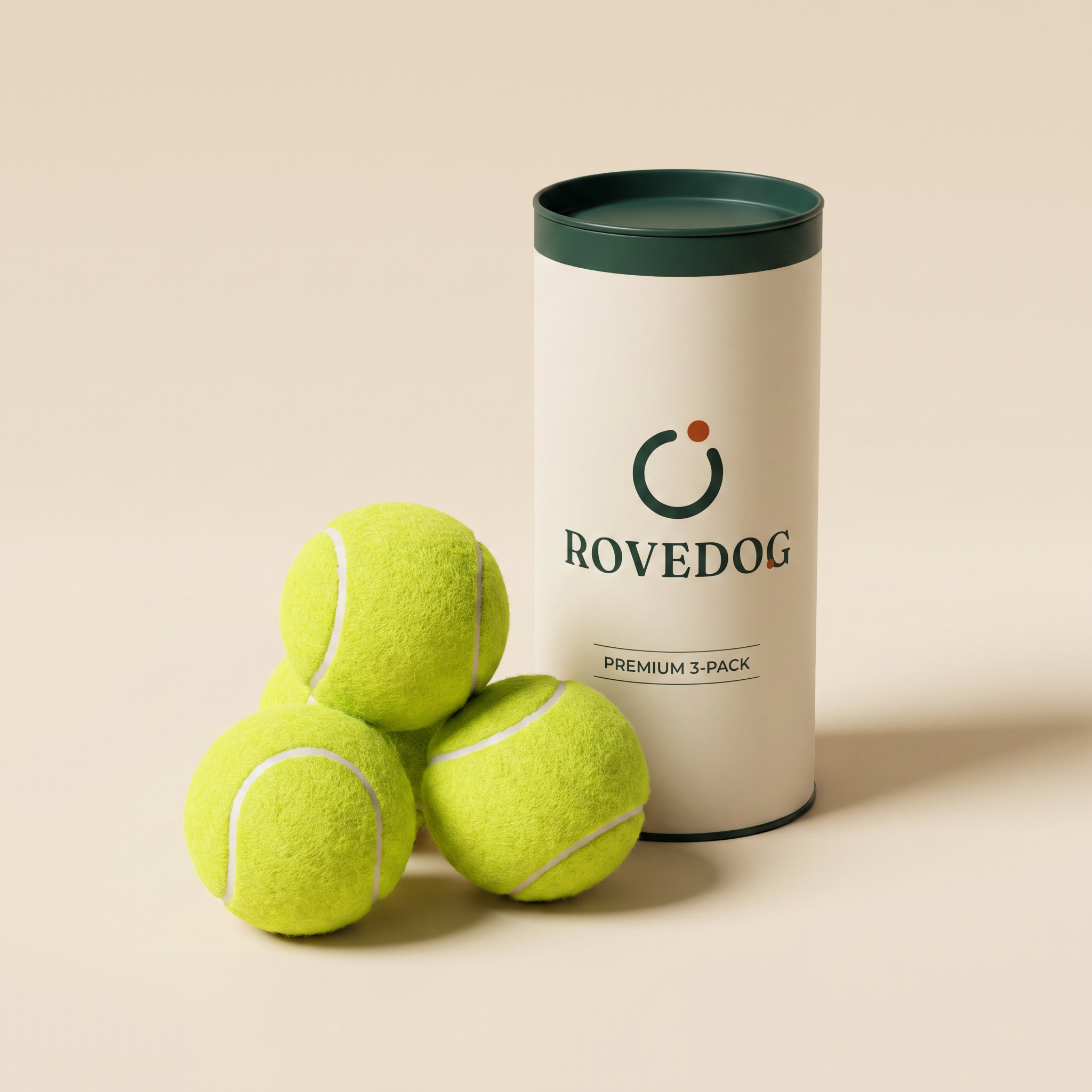 Rovedog Pro-Ball Premium 3-Pack with branded tube packaging