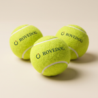 Three Rovedog Pro-Balls with the Rovedog logo printed on the felt